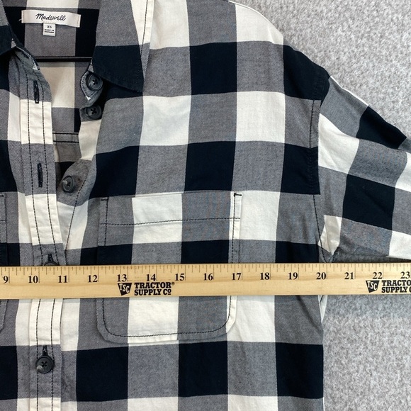 Madewell Buffalo plaid button down/up XS gorpcore basics grunge y2k preppy - Picture 7 of 9
